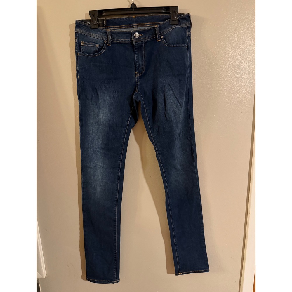 Armani Exchange Womens Skinny Jeans Dark Wash Denim Size 29 Designer Pants